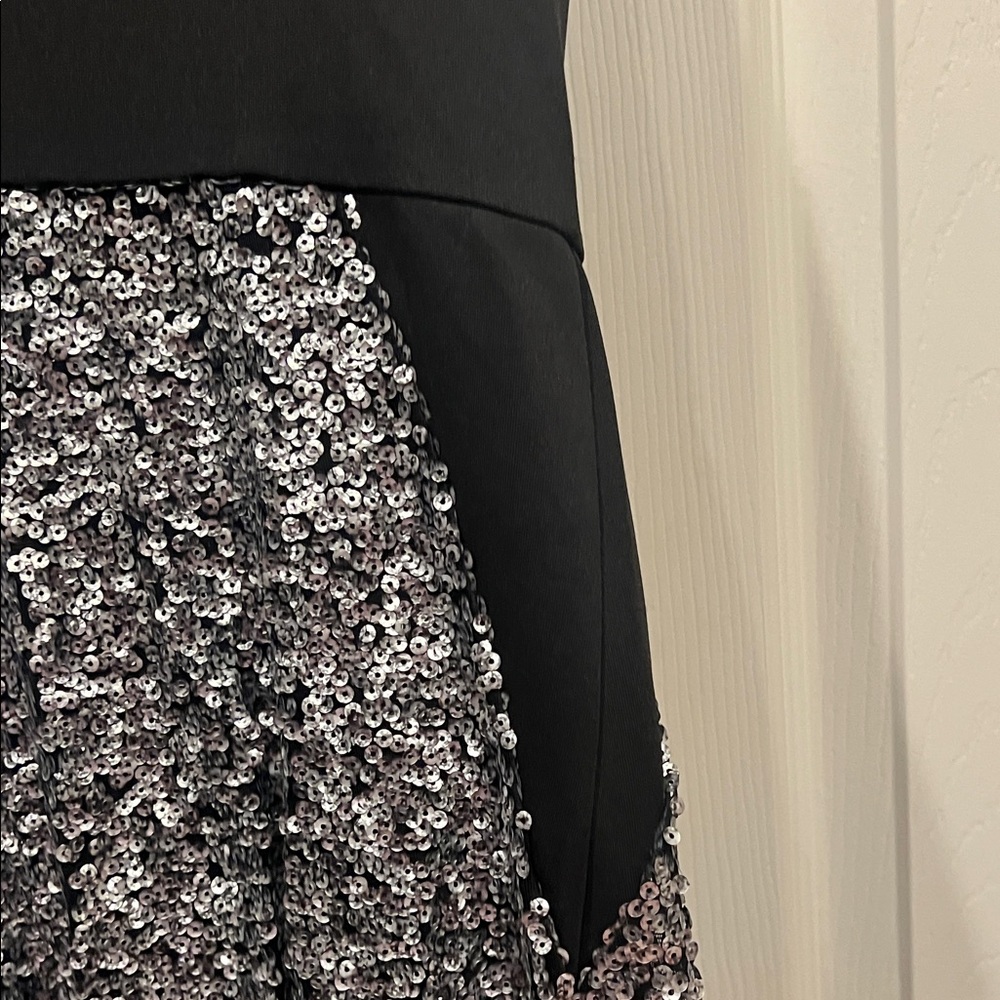 Metaphor Black and Silver Sequin Mini Dress - Picture 8 of 10